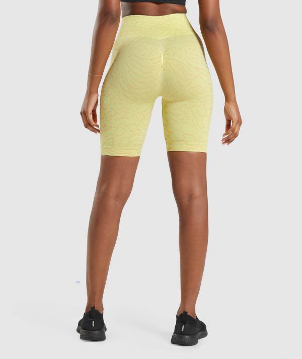 Damske Šortky Gymshark Adapt Animal Seamless Cycling Žlté | VI4689012